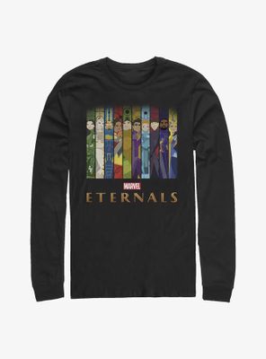 Marvel Eternals Vertical Panels Long-Sleeve T-Shirt