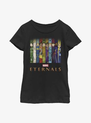 Marvel Eternals Vertical Panels Youth Girls T-Shirt