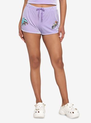The Powerpuff Girls Lavender Velour Lounge Shorts