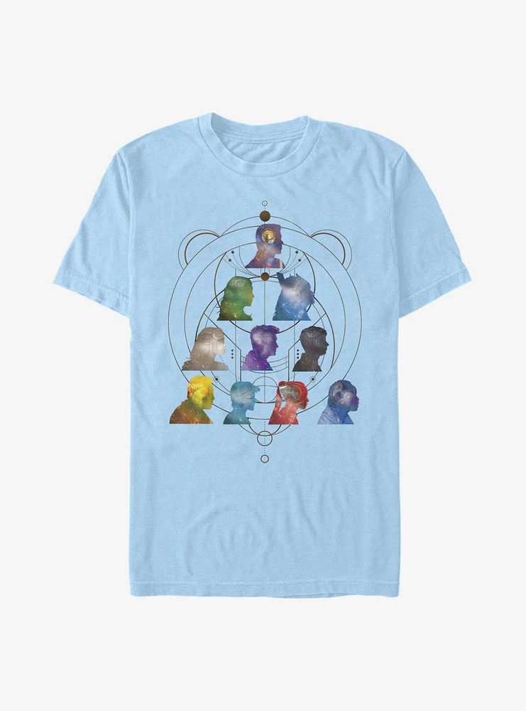 Marvel Eternals Silhouette Heads Pyramid T-Shirt