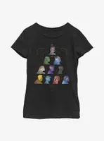 Marvel Eternals Silhouette Heads Pyramid Youth Girls T-Shirt