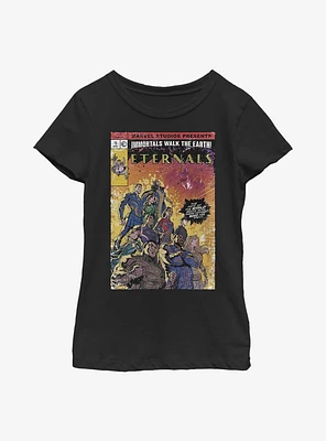 Marvel Eternals Vintage Style Comic Book Cover Youth Girls T-Shirt