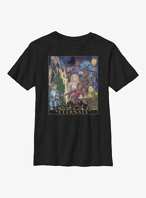 Marvel Eternals Gold Frame Poster Youth T-Shirt