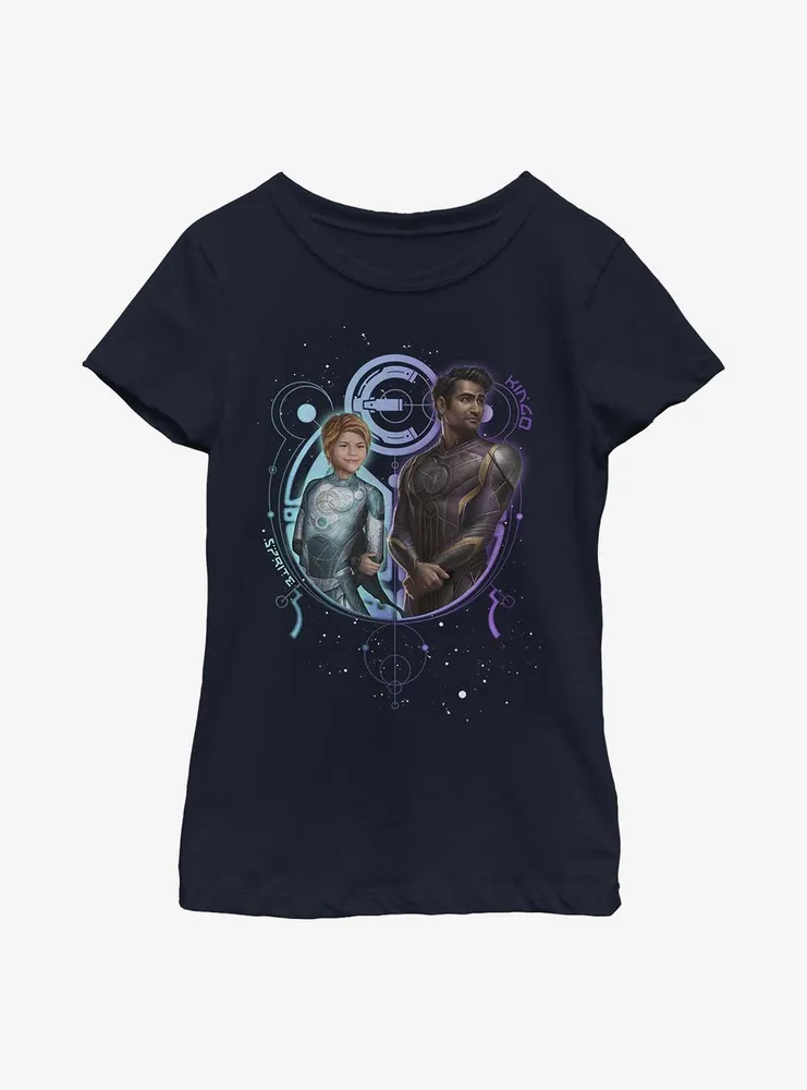 Marvel Eternals Sprite & Kingo Duo Youth Girls T-Shirt