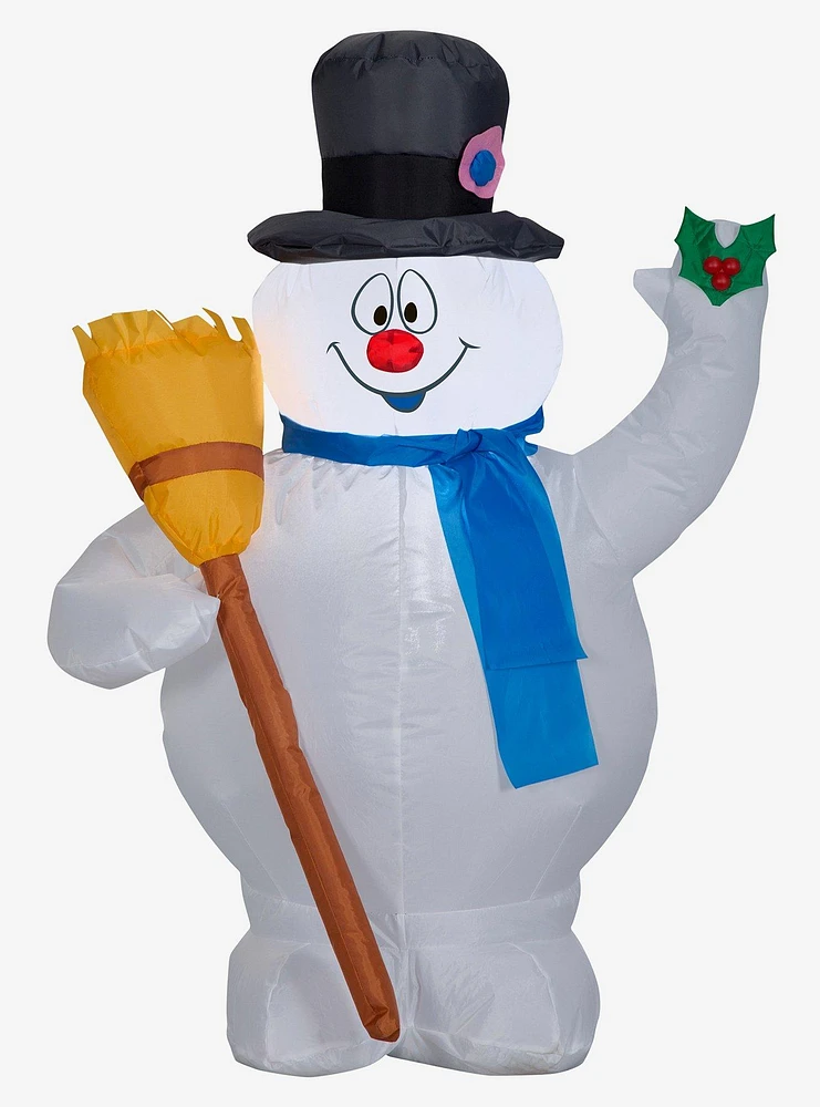 Frosty The Snowman Broom Inflatable Decor
