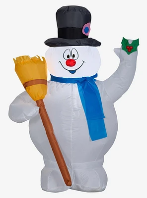 Frosty The Snowman Broom Inflatable Decor