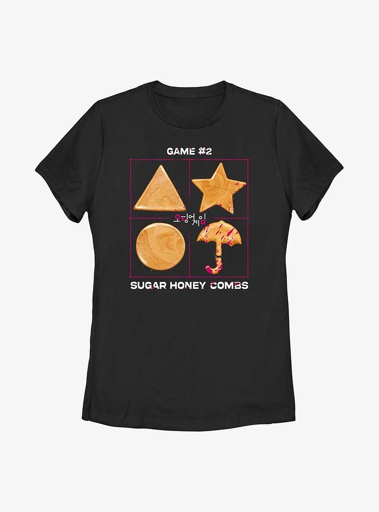 Squid Game Broken Umbrella Honeycomb Womens T-Shirt