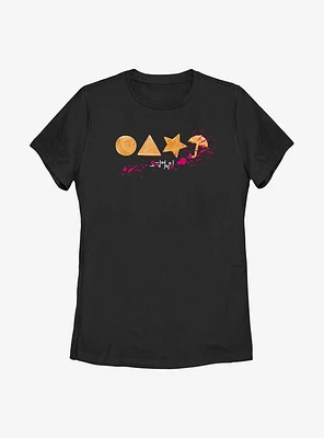 Squid Game Broken Umbrella Splatter Womens T-Shirt