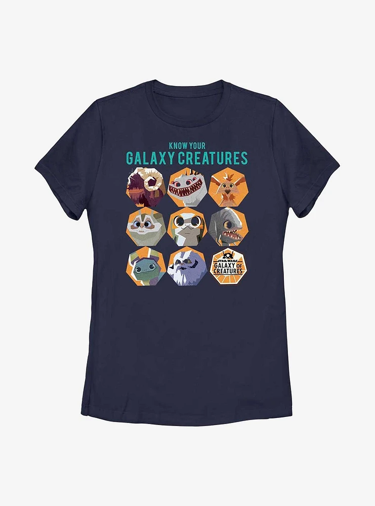 Star Wars Galaxy Of Creatures Creature Chart Womens T-Shirt
