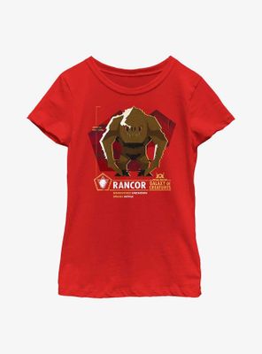 Star Wars Galaxy Of Creatures Rancor Species Youth Girls T-Shirt