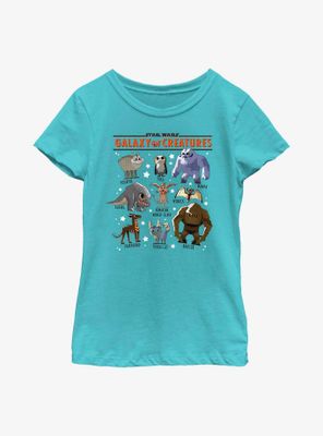 Star Wars Galaxy Of Creatures Creature Textbook Youth Girls T-Shirt