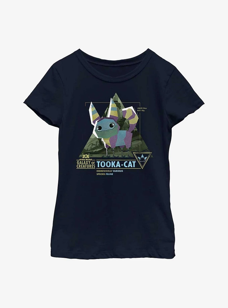 Star Wars Galaxy Of Creatures Tooka-Cat Species Youth Girls T-Shirt