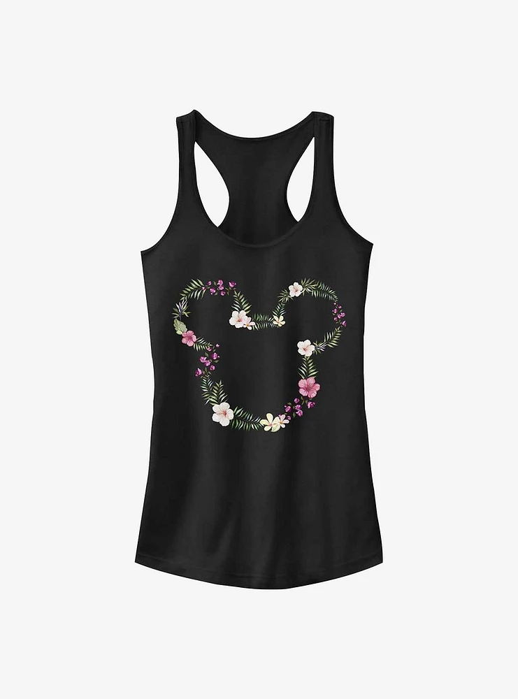 Disney Mickey Mouse Floral Girls Tank