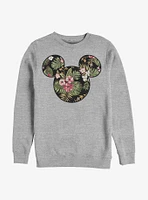 Disney Mickey Mouse Floral Crew Sweatshirt