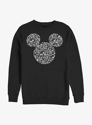 Disney Mickey Mouse Icons Fill Crew Sweatshirt