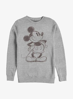 Disney Mickey Mouse Sketched Crew Sweatshirt