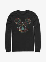 Disney Mickey Mouse Holiday Icon Ear Fill Long-Sleeve T-Shirt