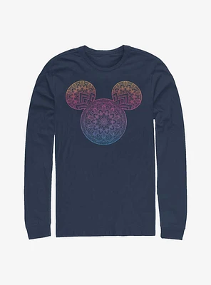 Disney Mickey Mouse Mandala Fill Long-Sleeve T-Shirt