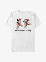 Disney Mickey Mouse & Minnie Vintage Holiday Skaters T-Shirt