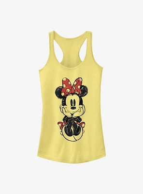 Disney Minnie Mouse Sitting Sketch Girls Tank
