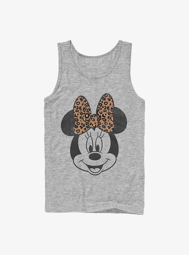 Disney Minnie Mouse Modern Face Leopard Tank