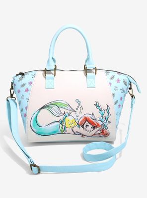 Loungefly Disney The Little Mermaid Ariel & Flounder Satchel Bag