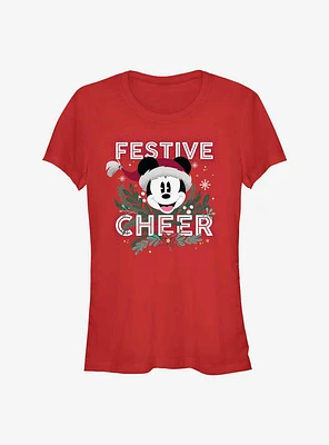 Disney Mickey Mouse Festive Cheer Girls T-Shirt