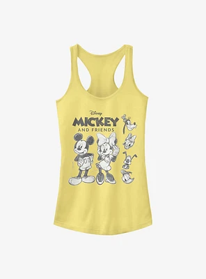Disney Mickey Mouse Friends Sketch Girls Tank