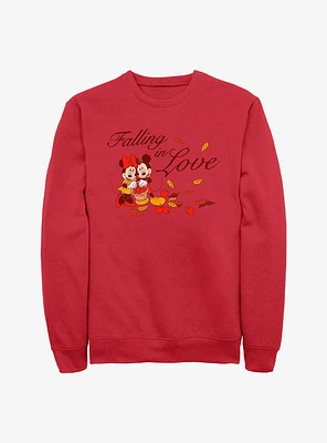 Disney Mickey Mouse Falling Love Crew Sweatshirt