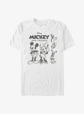 Disney Mickey Mouse Friends Sketch T-Shirt