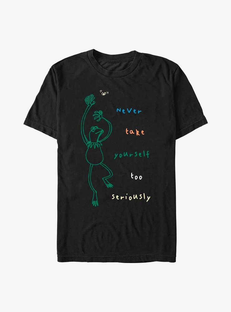 Disney The Muppets Kermit Never Take Yourself Too Seriously Doodle T-Shirt