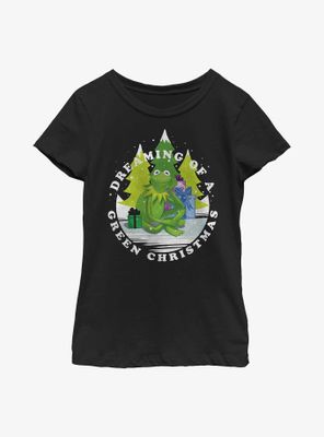Disney The Muppets Dreaming Of A Green Christmas Youth Girls T-Shirt