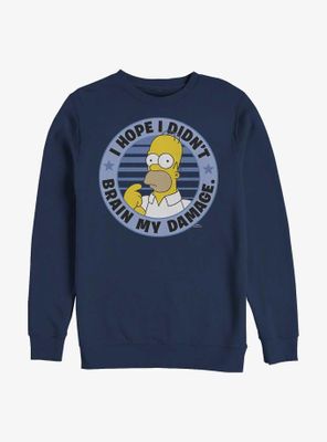 The Simpsons Homer Brain My Damage Sweatshirt