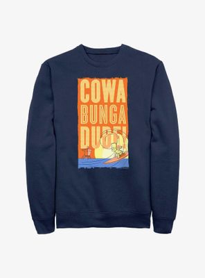 The Simpsons Cowabunga Dude Surfing Bart Sweatshirt