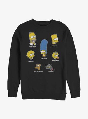 The Simpsons Family Faces Sweatshirt