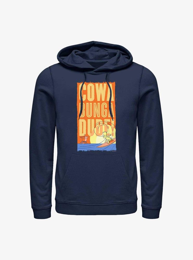 The Simpsons Cowabunga Dude Surfing Bart Hoodie