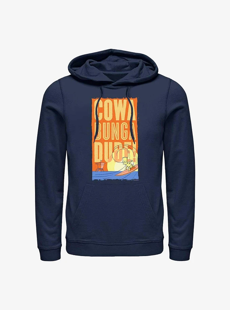 The Simpsons Cowabunga Dude Surfing Bart Hoodie