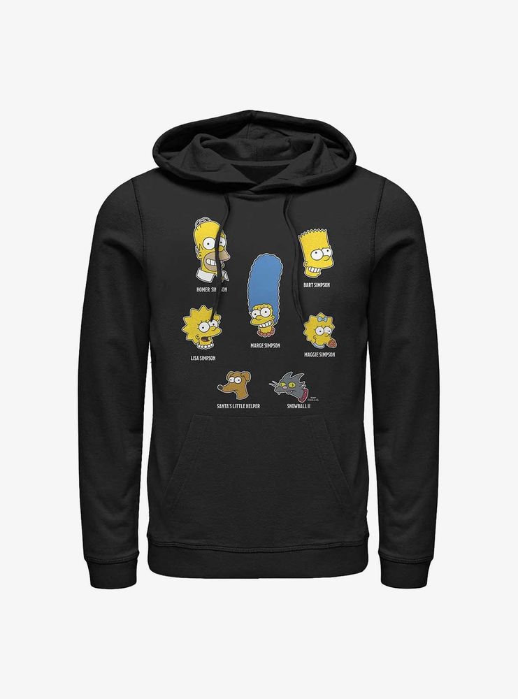 The Simpsons Family Faces Hoodie