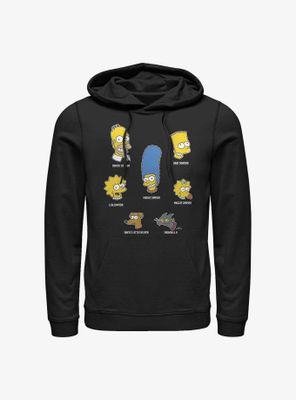The Simpsons Family Faces Hoodie