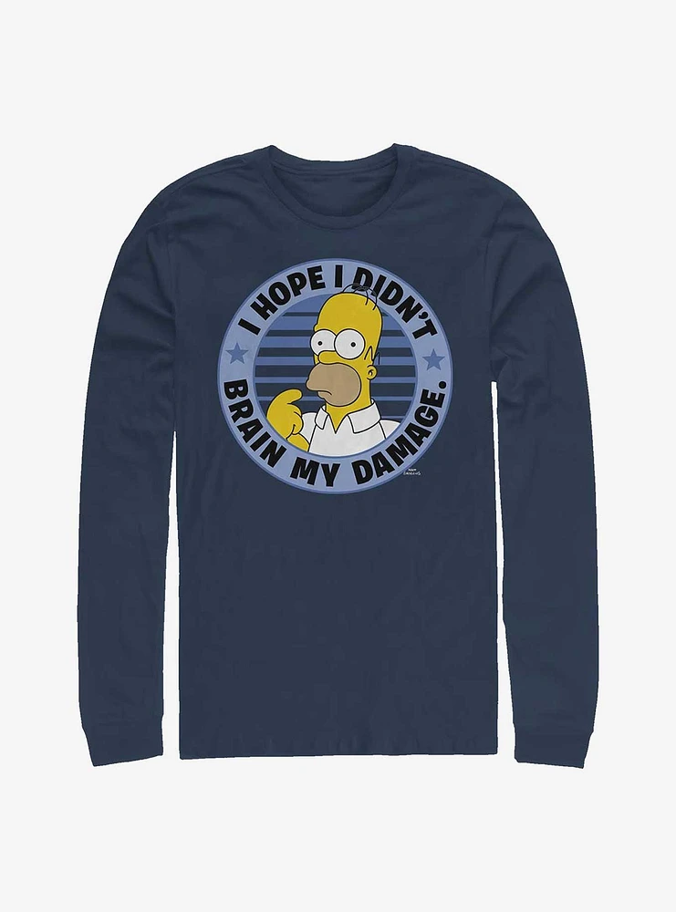 The Simpsons Homer Brain My Damage Long-Sleeve T-Shirt