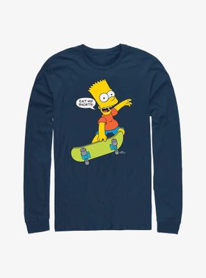 The Simpsons Skateboard Bart Eat My Shorts Long-Sleeve T-Shirt