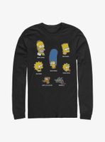 The Simpsons Family Faces Long-Sleeve T-Shirt
