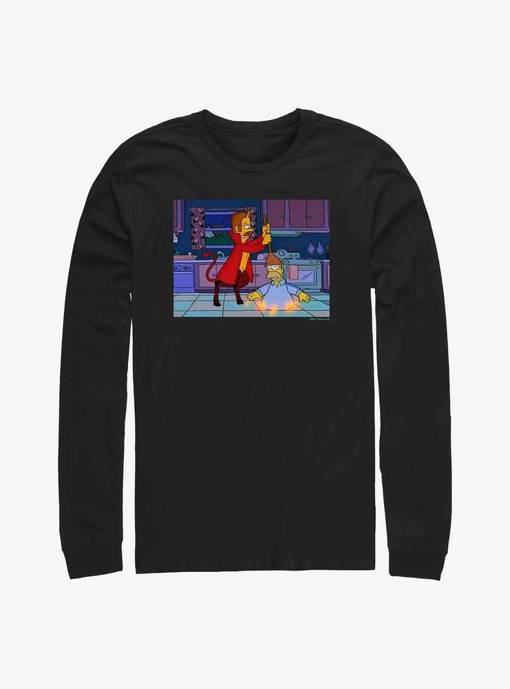 The Simpsons Devil Flanders Homer Hell Long-Sleeve T-Shirt