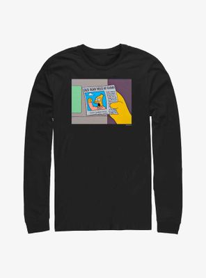 The Simpsons Grandpa Old Man Yells At Clouds Long-Sleeve T-Shirt