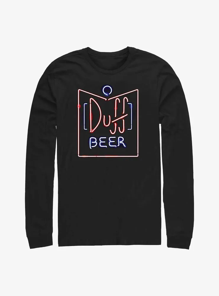 The Simpsons Duff Beer Neon Sign Long-Sleeve T-Shirt