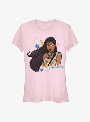 Disney Pocahontas Sketch Girls T-Shirt