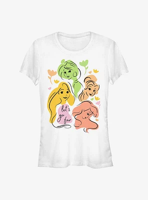 Disney Princess Abstract Princesses Girls T-Shirt