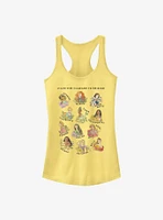 Disney Princess Handdrawn Textbook Girls Tank