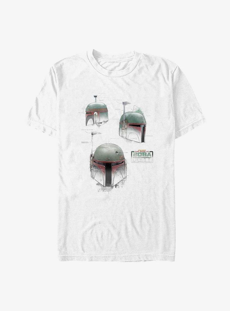 Star Wars: The Book Of Boba Fett Helmet Schematics T-Shirt