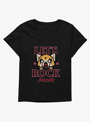 Aggretsuko Let's Rock Girls T-Shirt Plus